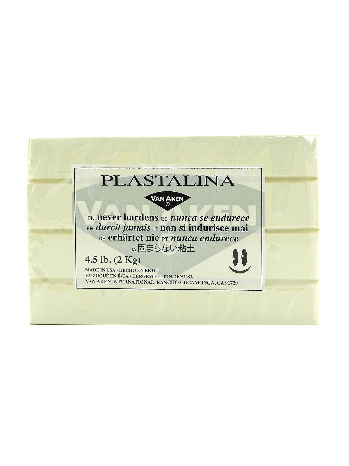 Plastalina Modeling Clay white 4 1 2 lb. bar