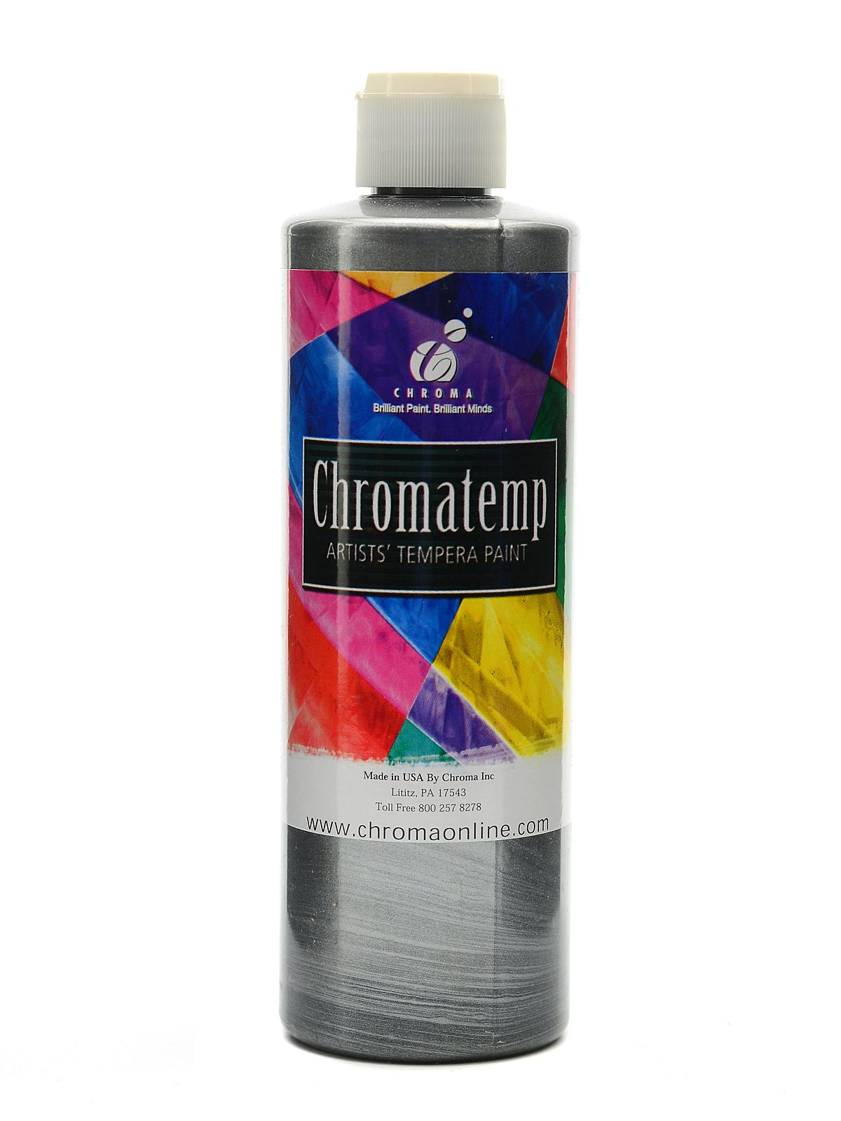 ChromaTemp Artists' Tempera Paint metallic silver 16.9 oz.