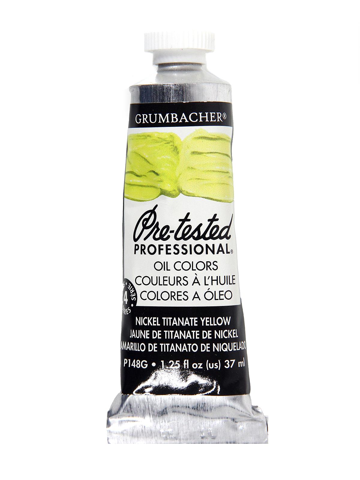 Pre-Tested Artists Oil Colors nickel titanate yellow P148 1.25 oz.
