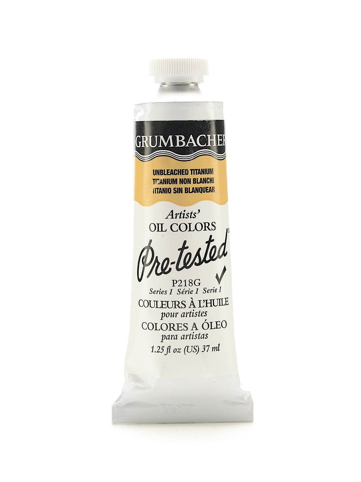 Pre-Tested Artists Oil Colors unbleached titanium white P218 1.25 oz.