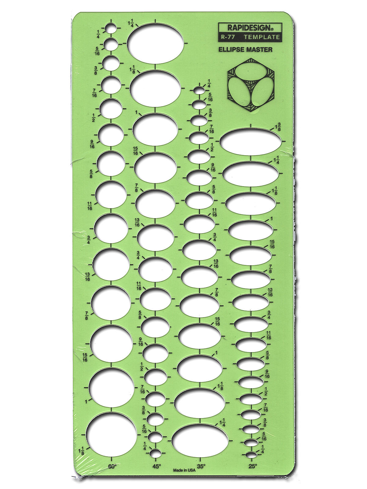Ellipses Drafting Templates ellipse master 25% - 60% each