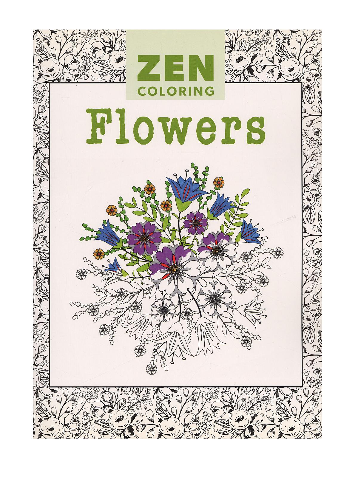 Zen Coloring Books Flowers