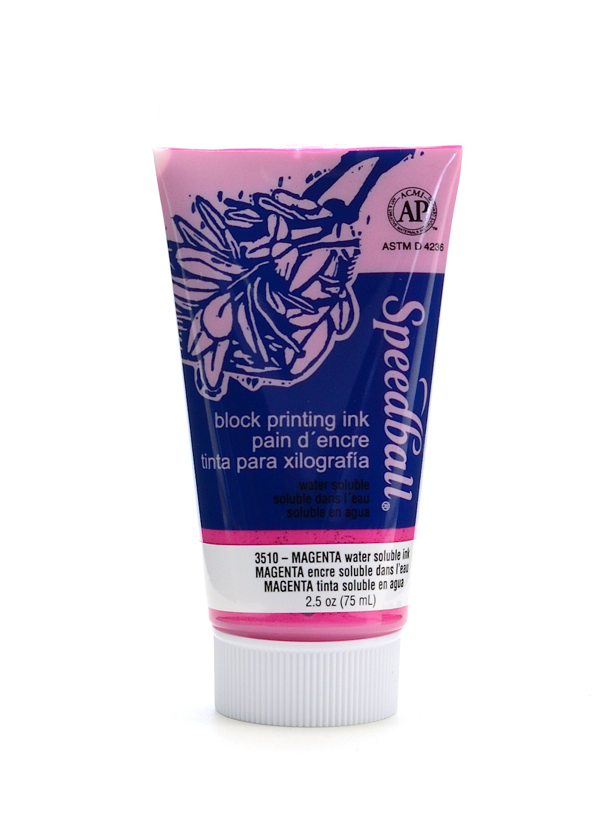 Block Printing Water Soluble Ink magenta 2.5 oz.