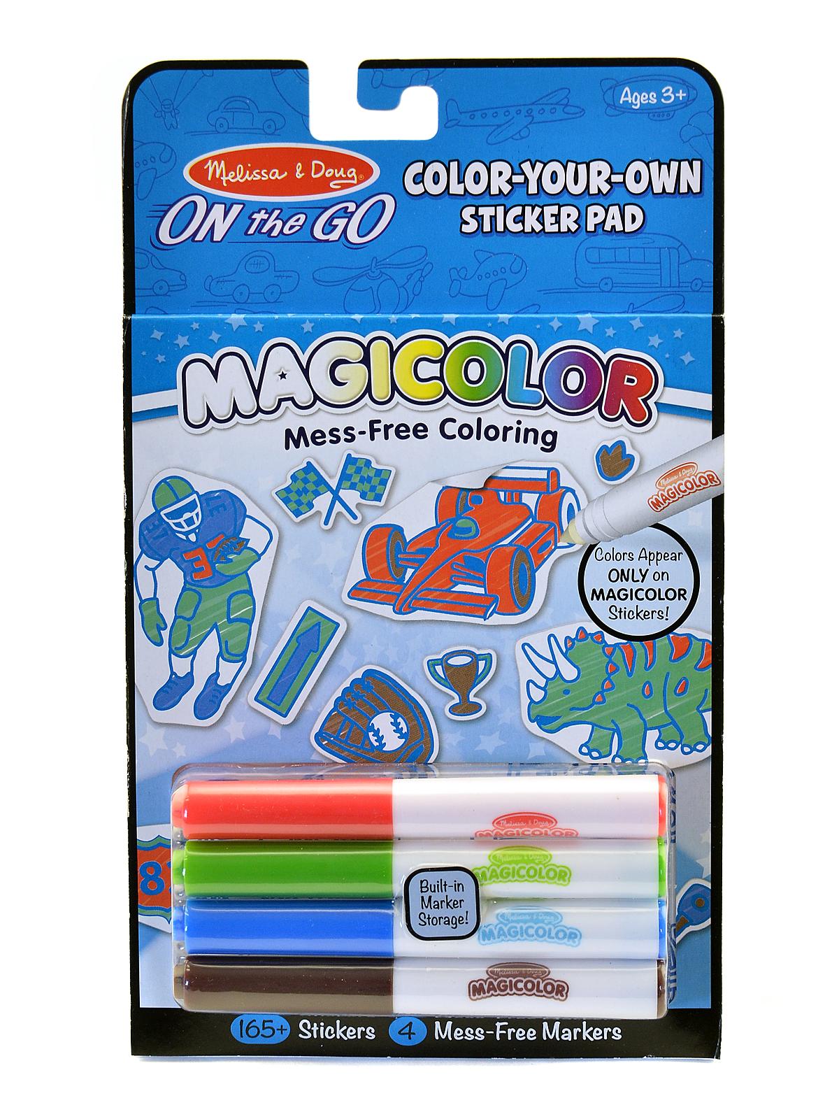 On The Go Magicolor Color-your-own Sticker Pad