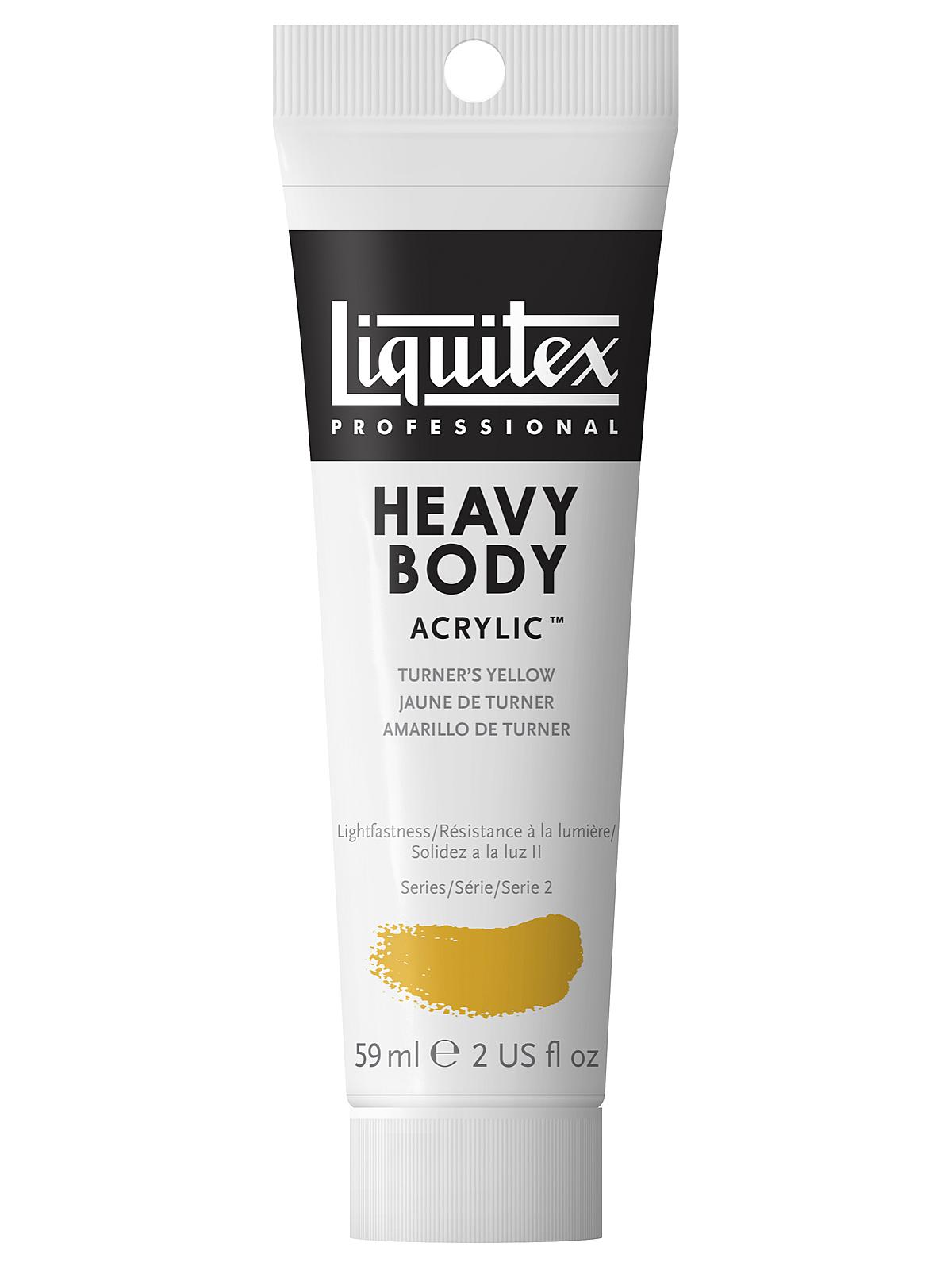 Heavy Body Professional Artist Acrylic Colors Turner's yellow 2 oz.