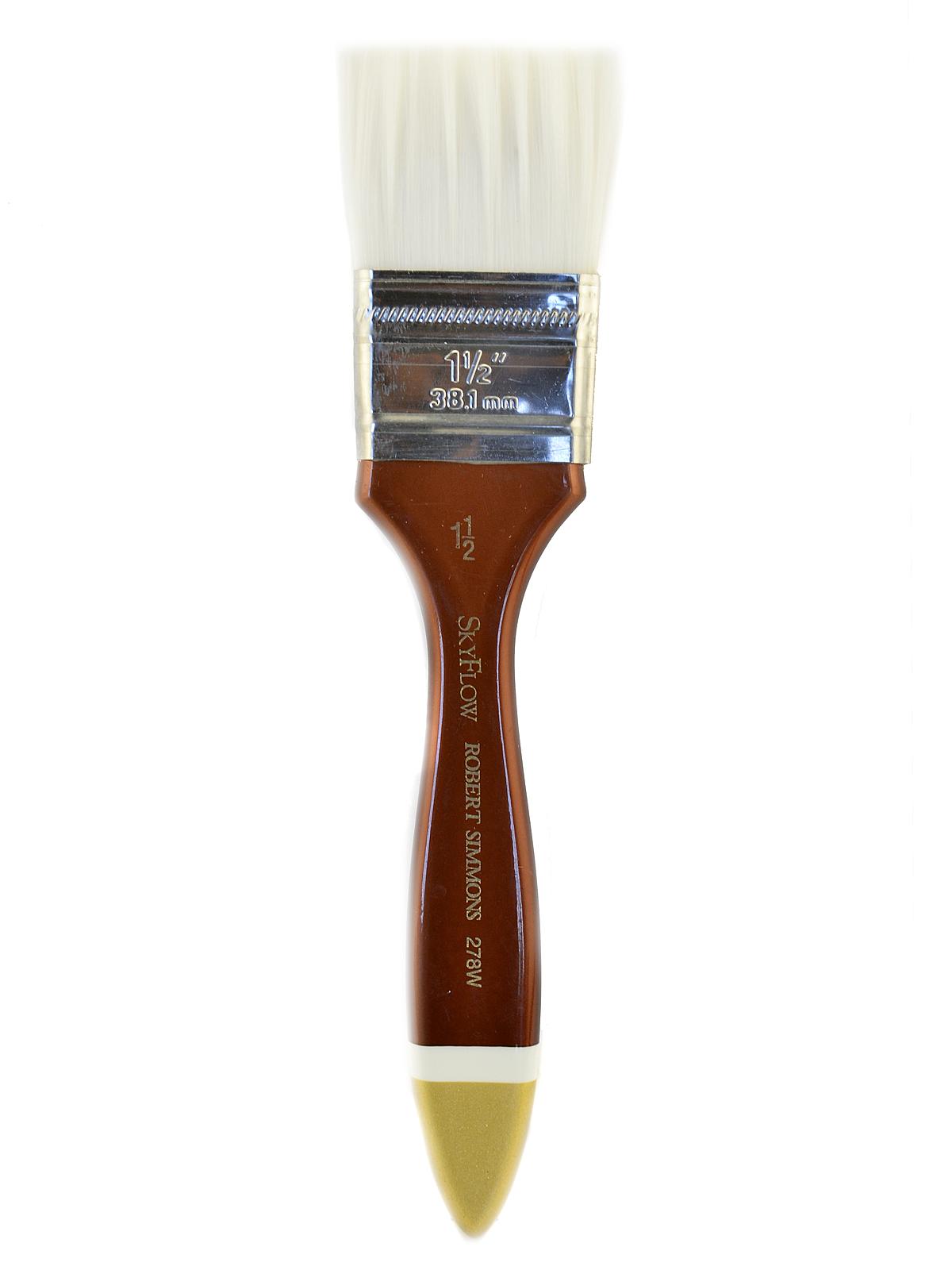 White Sable Short Handle Brushes 1 1 2 In. Skyflow Wash 278w-1-1 2