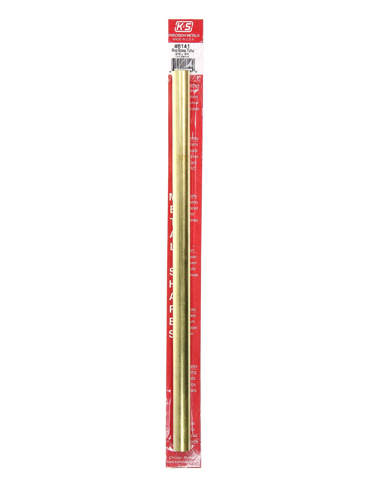 Metal Tubing brass 9 16 in. x .014 in. x 12 in. tubing