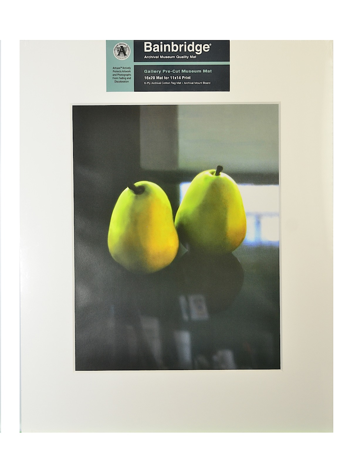 Archival Museum Quality Mat 16 in. x 20 in. centered for 11 in. x 14 in. white