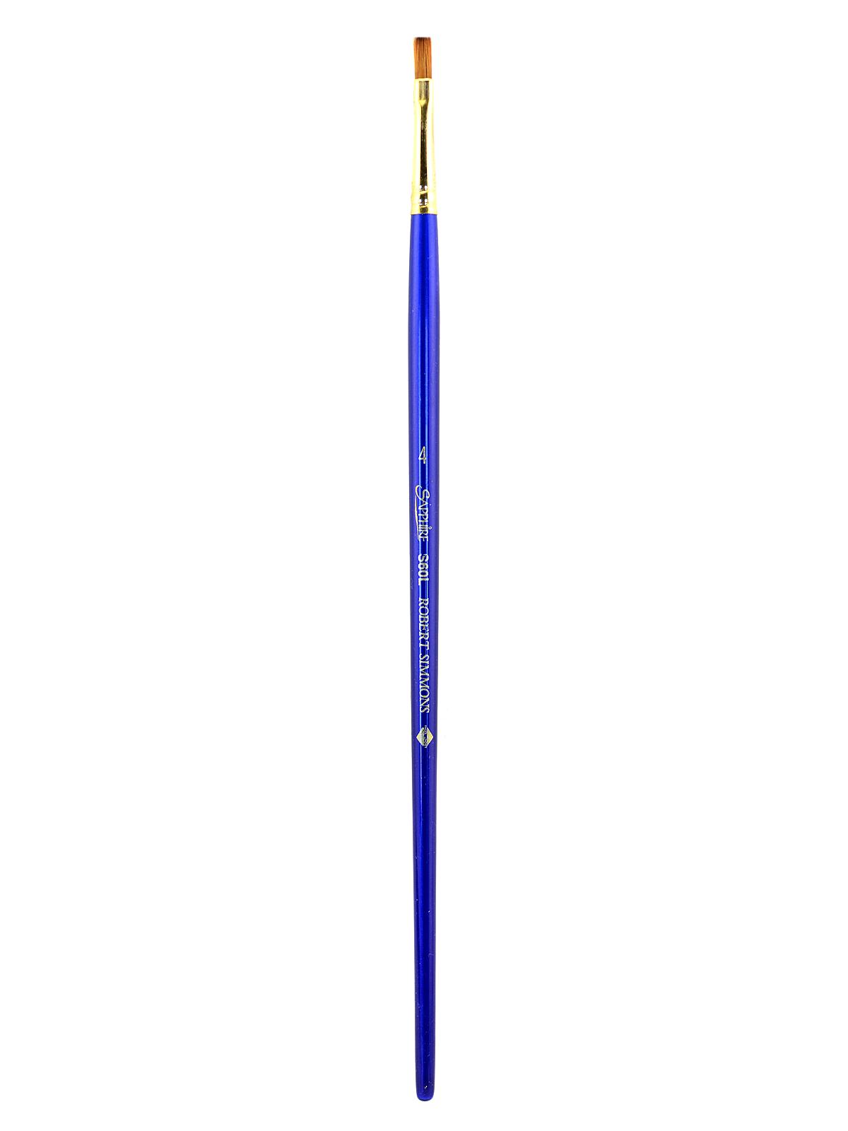 Sapphire Series Synthetic Brushes Long Handle 4 Bright