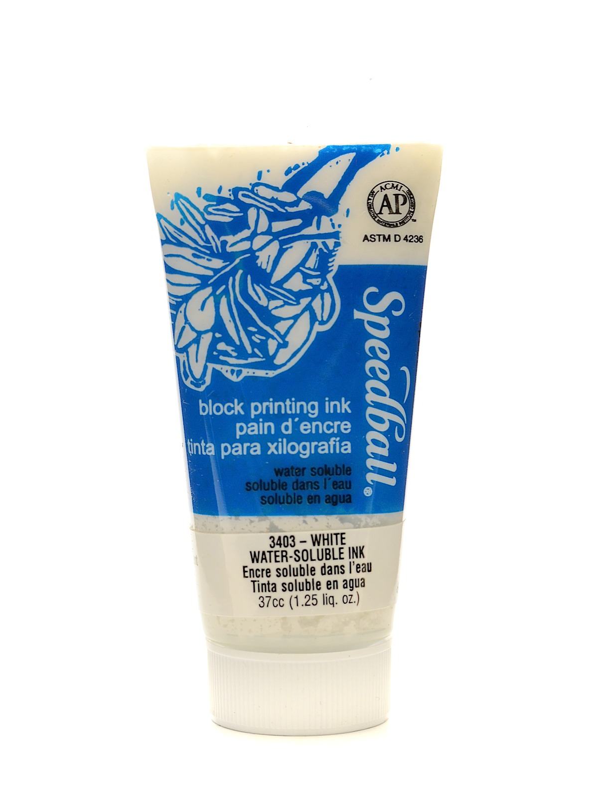 Block Printing Water Soluble Ink white 1.25 oz.