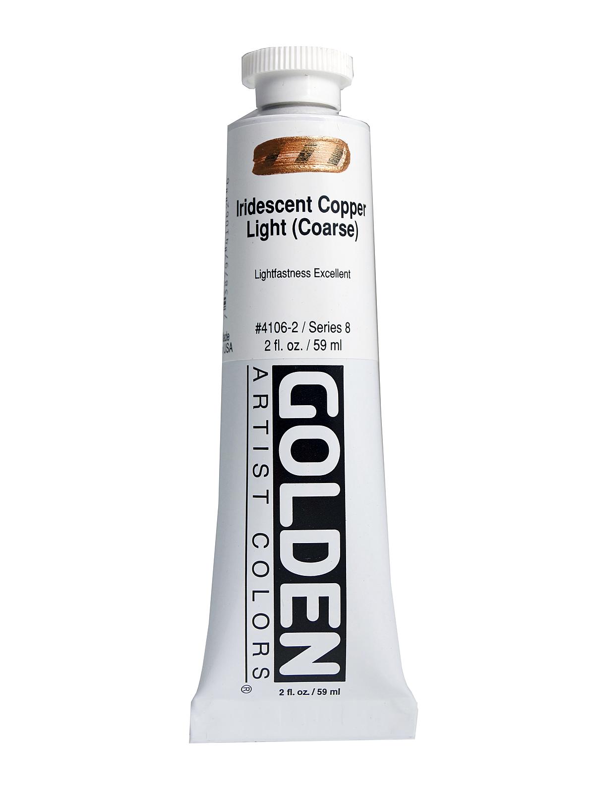 Iridescent And Interference Acrylics Iridescent Copper Light Coarse 2 Oz.