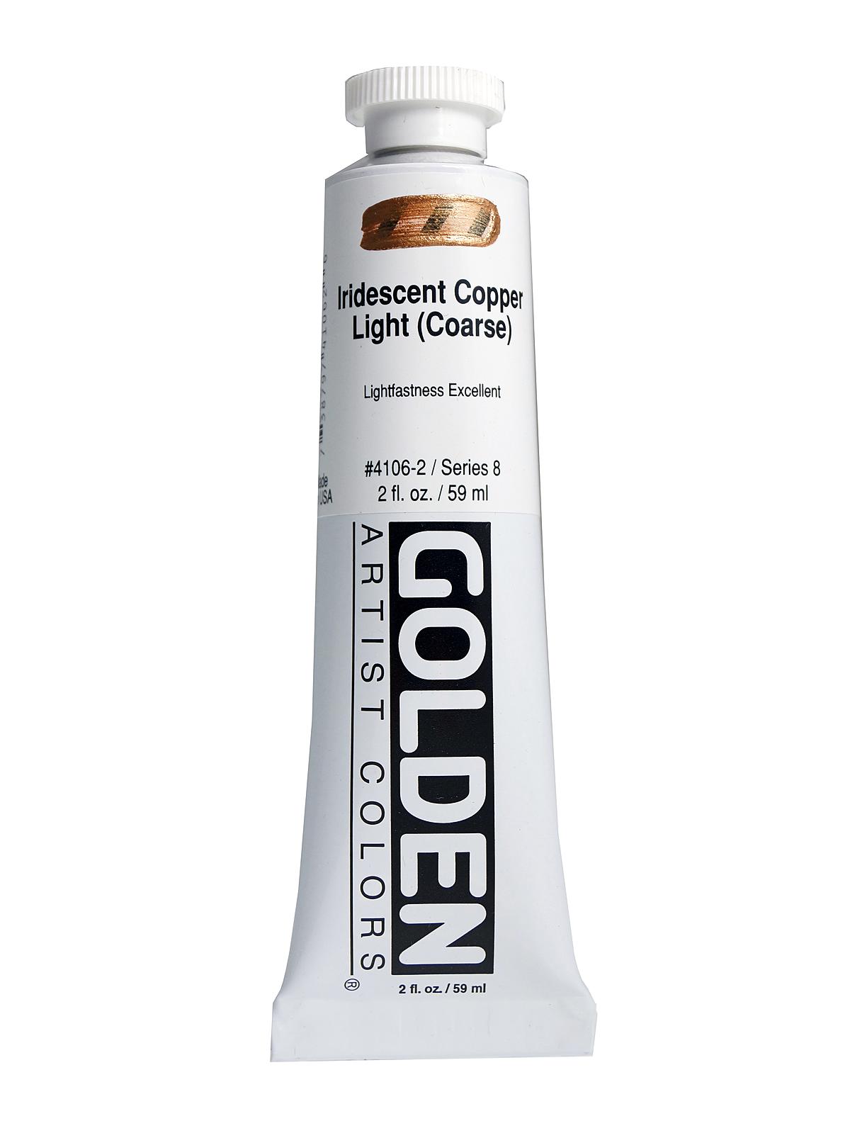 Iridescent and Interference Acrylics iridescent copper light coarse 2 oz.