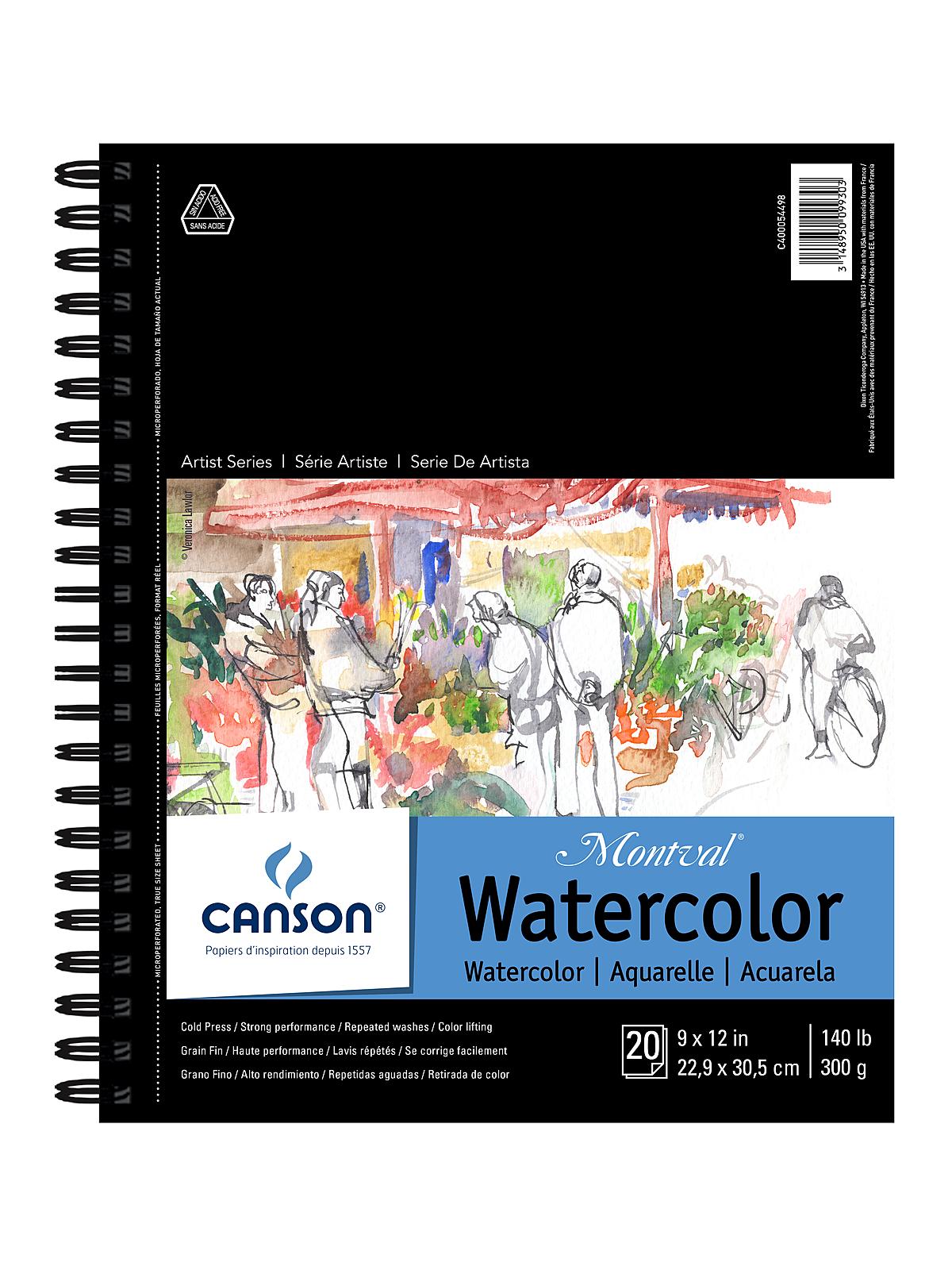 Artist Series Watercolor Book 9 in. x 12 in. 20 sheets