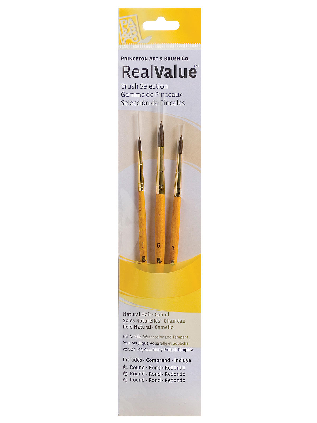 Real Value Series 9000 Yellow Handle Brush Sets 9100 Set Of 3