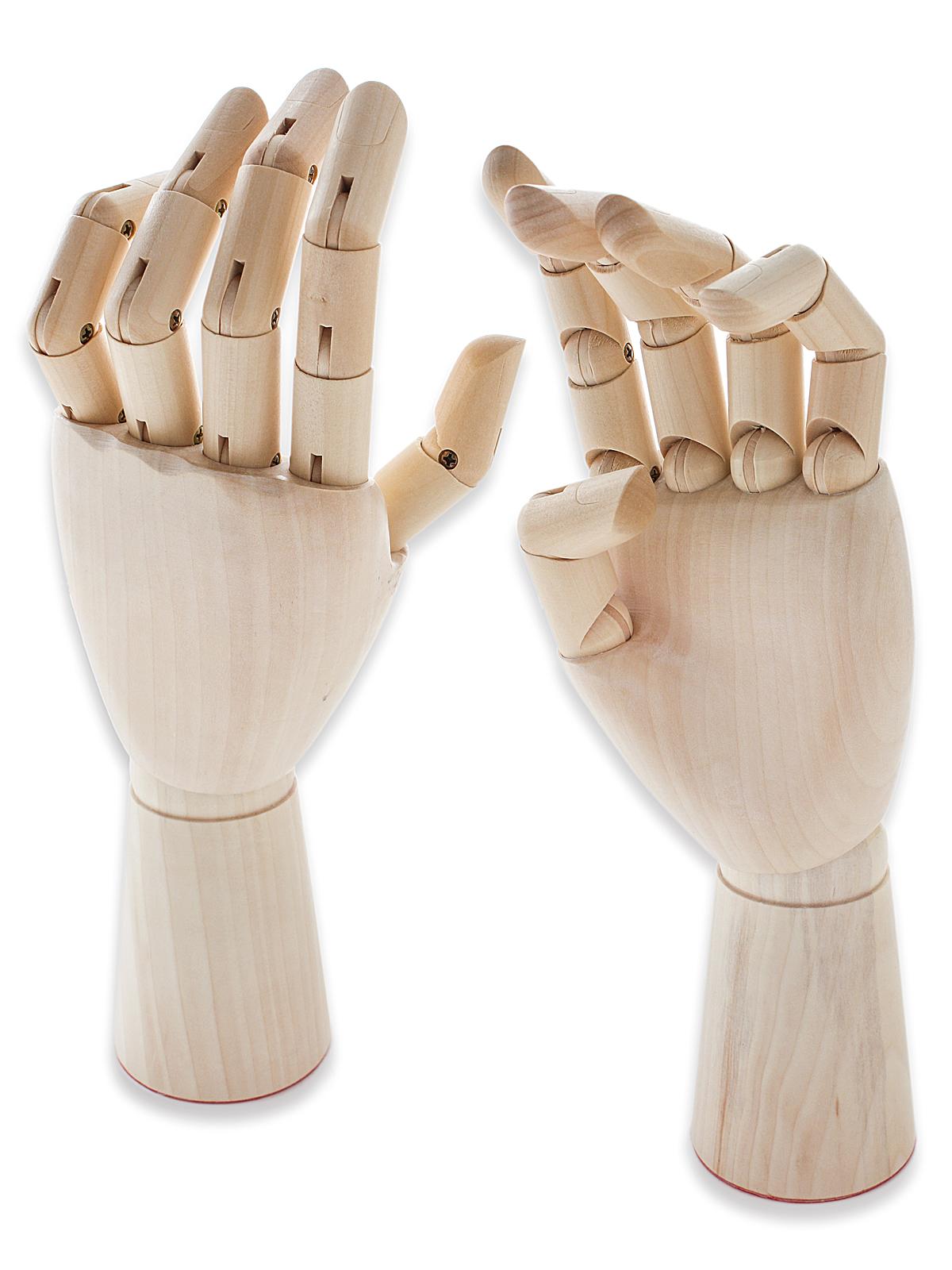 Wood Hand Manikins adult male left hand