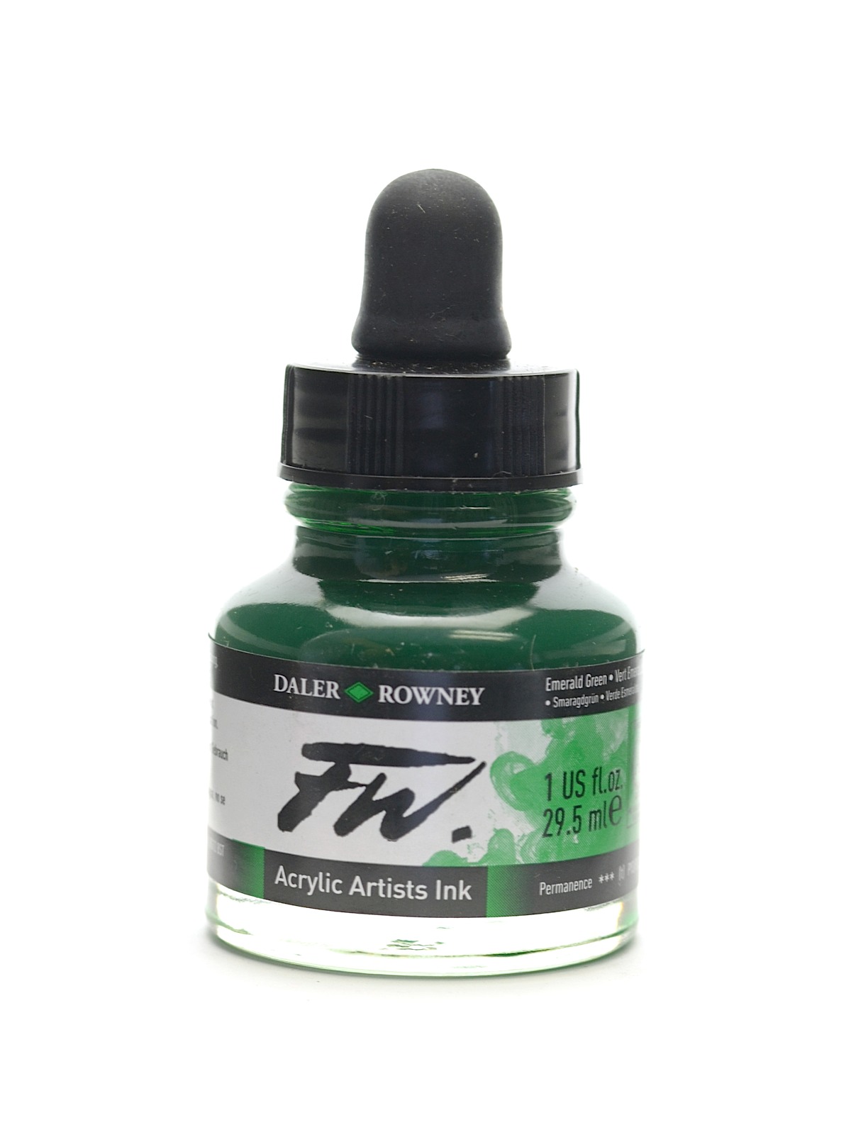 FW Artists' Ink emerald green 1 oz.