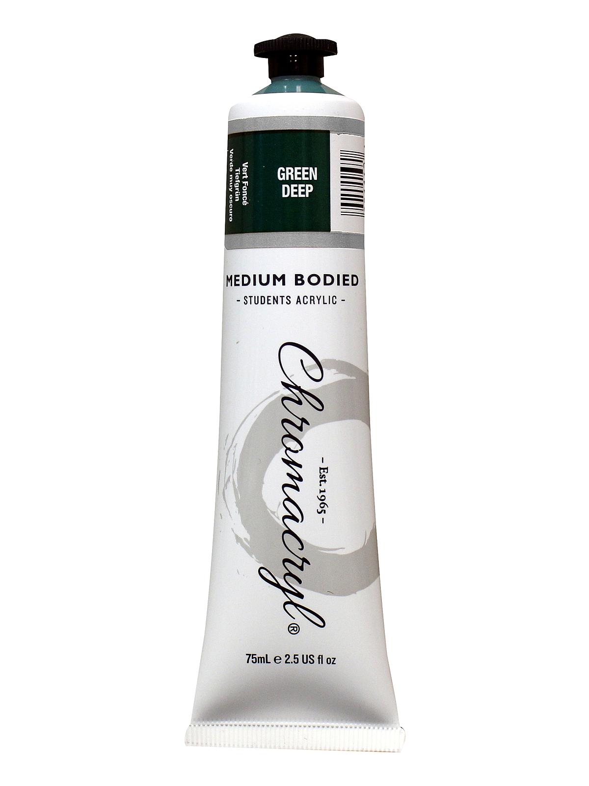 Chromacryl Students' Acrylic Paints deep green 75 ml