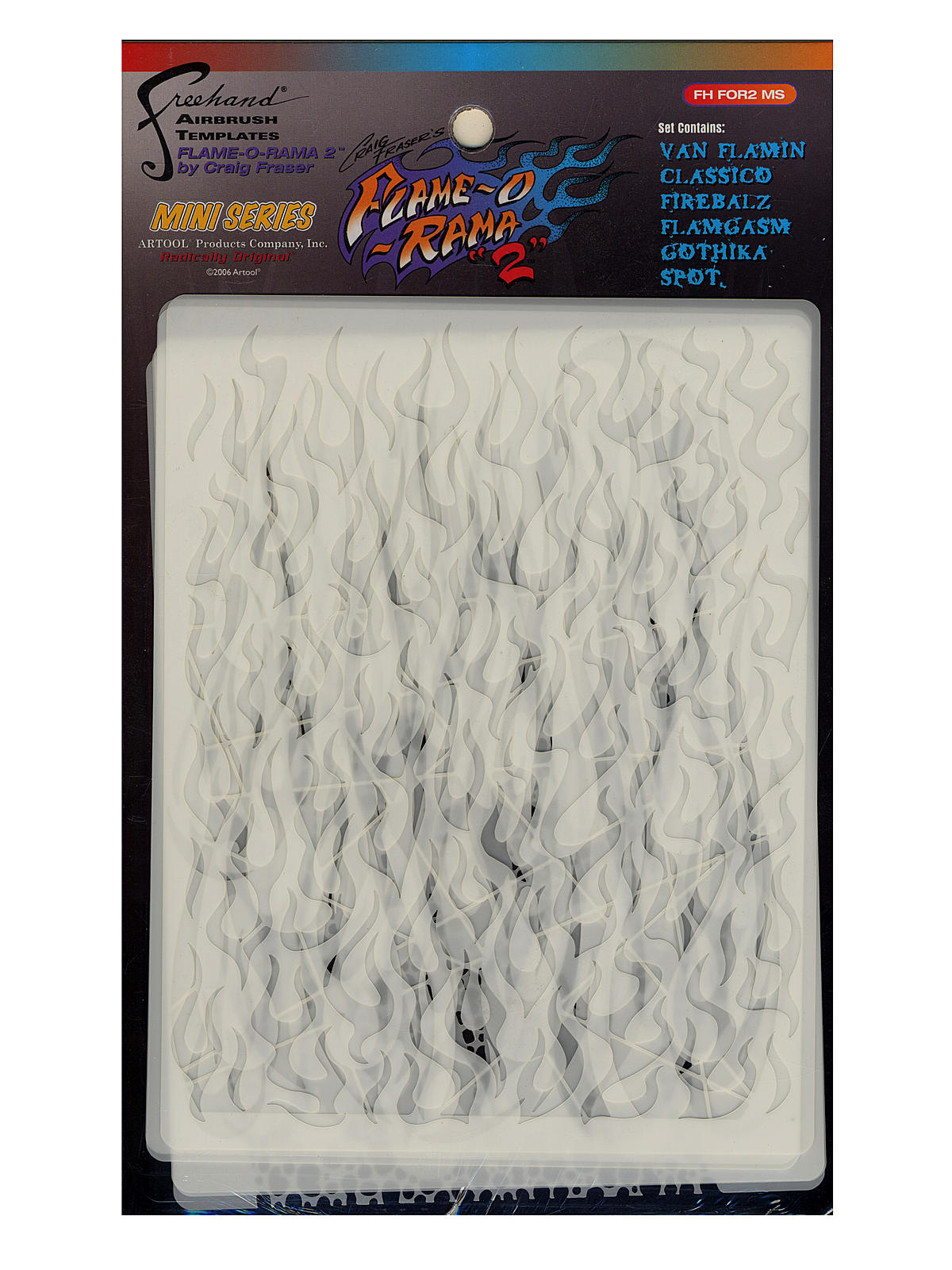 Flame-O-Rama 2 Mini Series Airbrush Templates set of 6