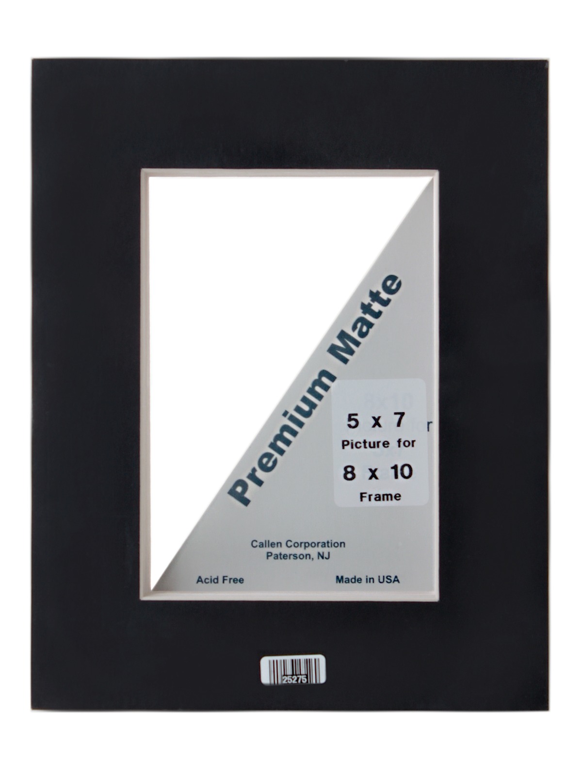 Pre-Cut Mats black 8 in. x 10 in. pack of 25