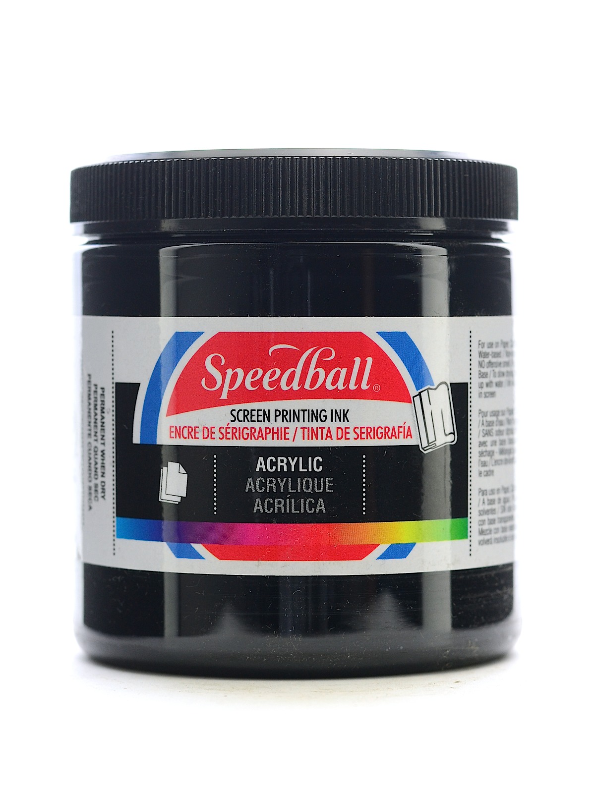Acrylic Screen Printing Ink black 8 oz.