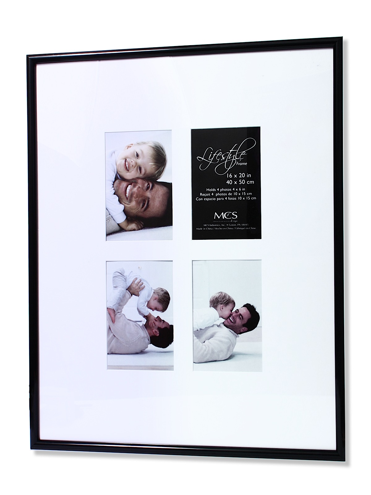Lifestyle Collage Frame 16 in. x 20 in. 4 - 4 in.x 6 in. openings black