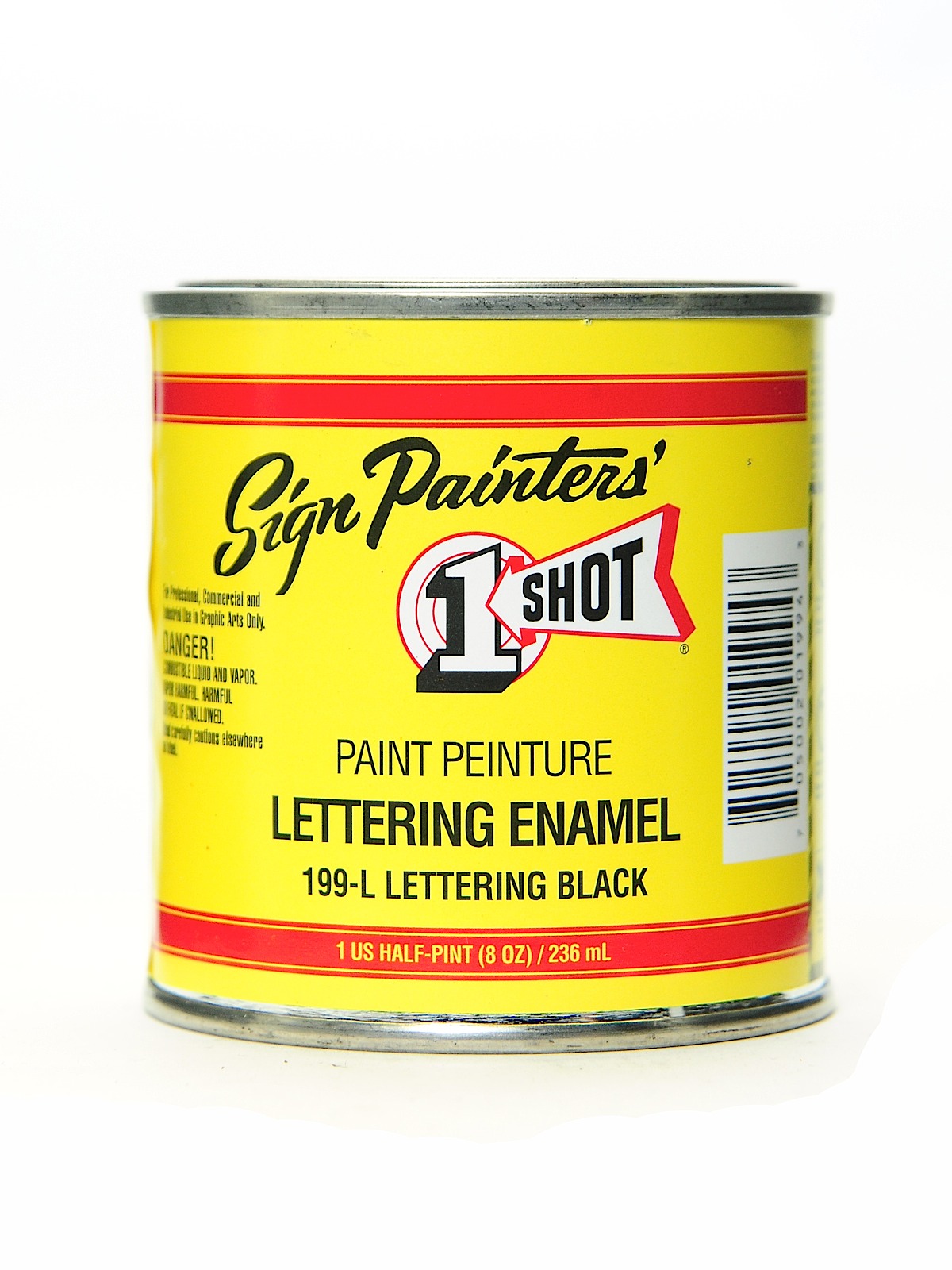 Lettering Enamel lettering black half pint 199L