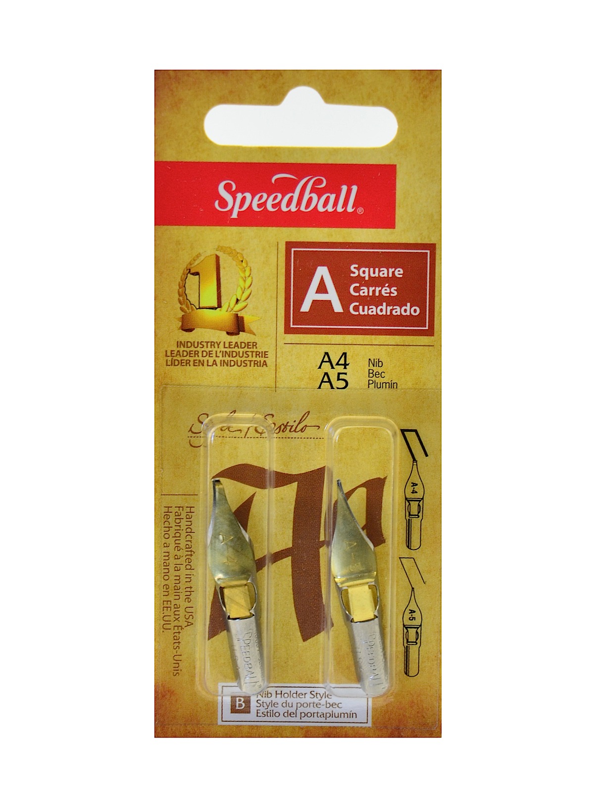 Lettering and Drawing Square Pen Nibs A Style A-4 A-5 pack of 2