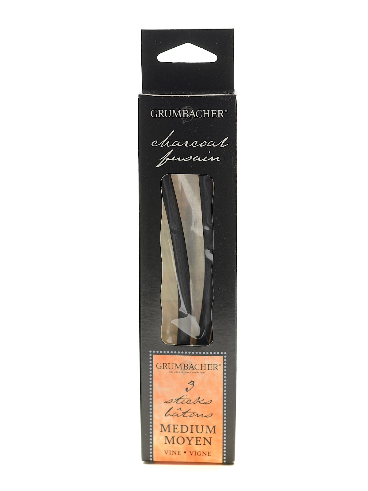 Artists' Charcoal Sticks vine medium pack of 3