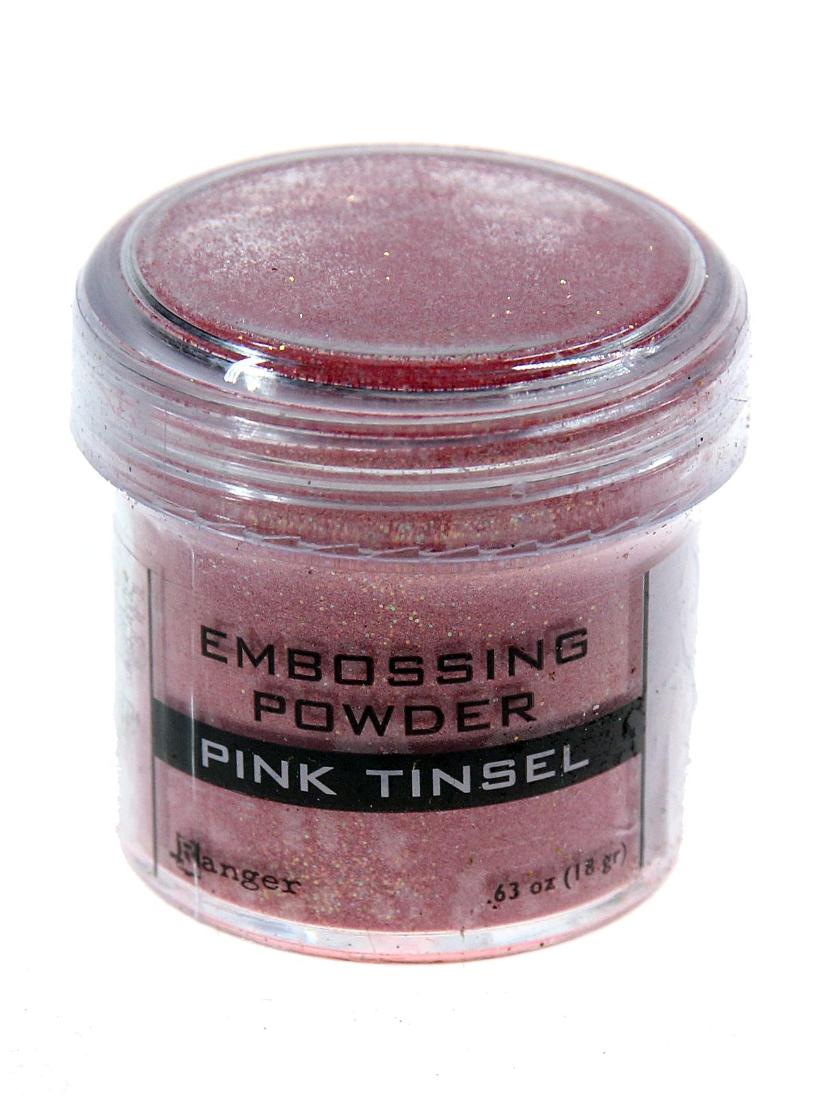 Embossing Powders pink tinsel 0.63 oz. jar