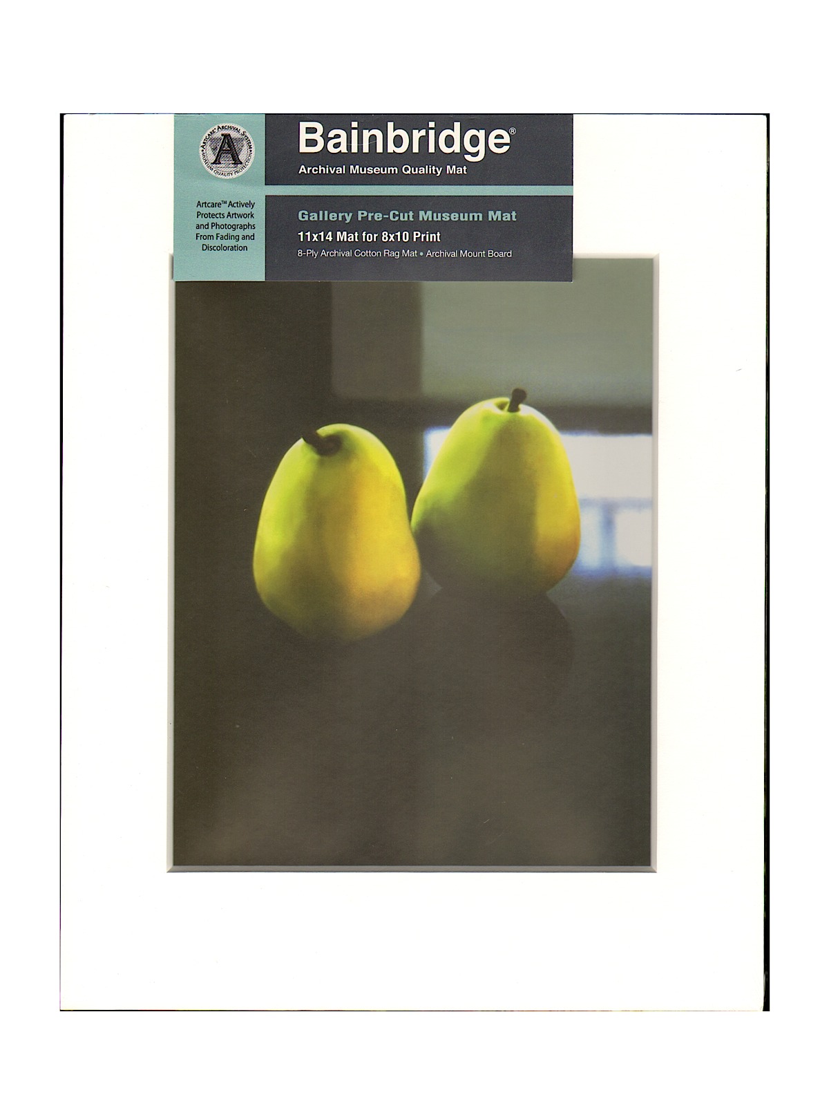 Archival Museum Quality Mat 11 in. x 14 in. centered for 8 in. x 10 in. white