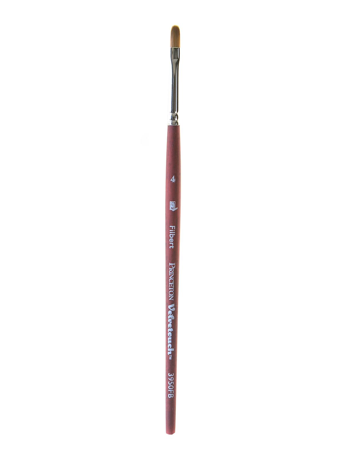 Series 3950 Velvetouch Mixed Media Brushes 4 filbert