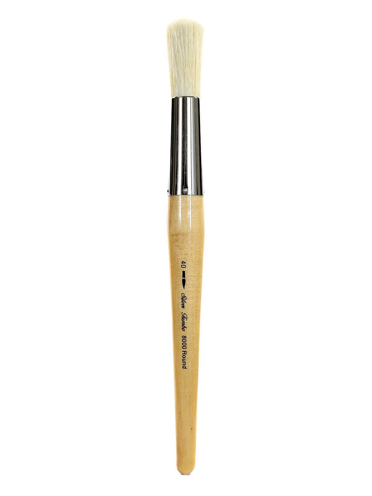 Silver Jumbo Brushes round 40