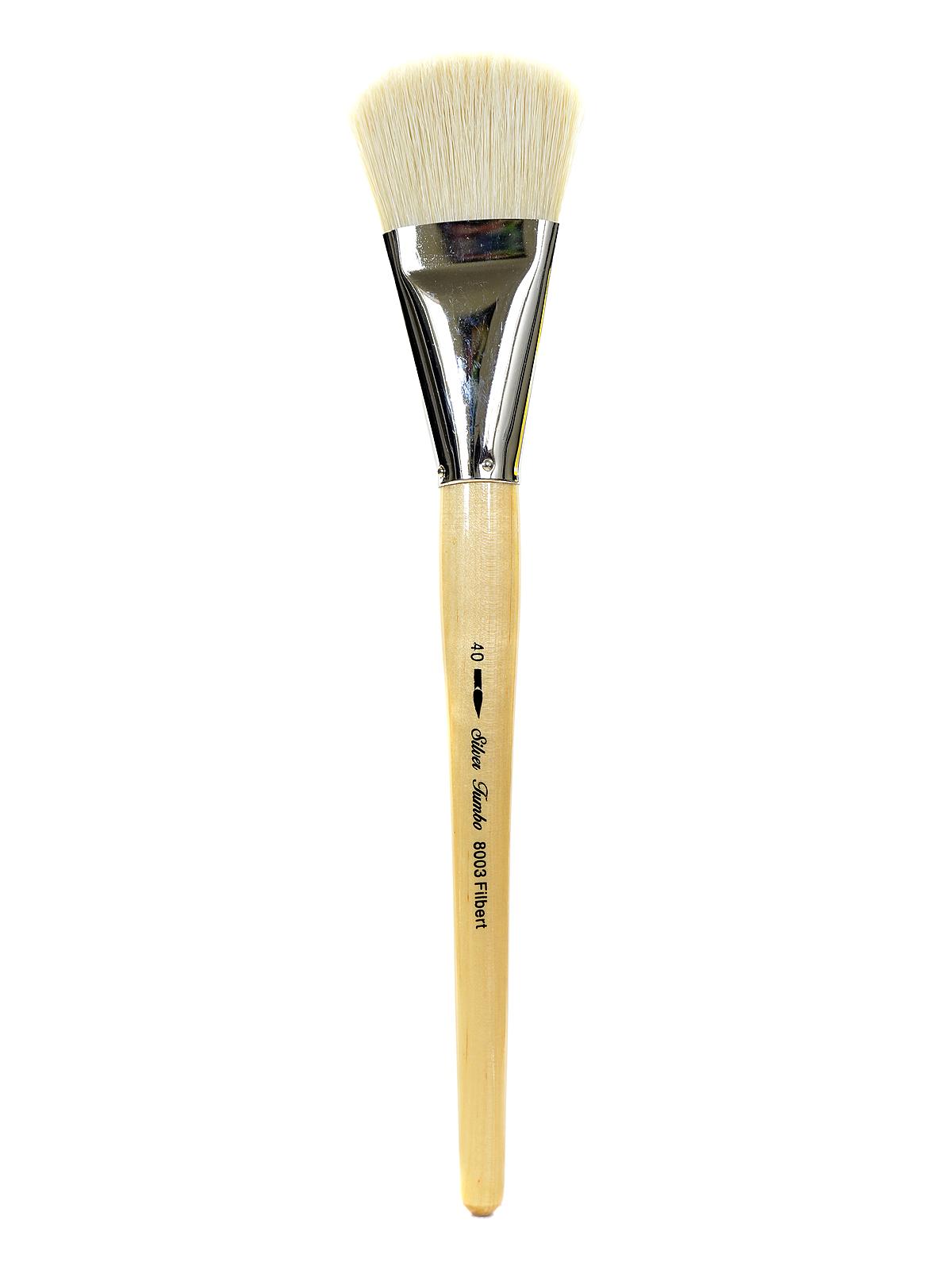 Silver Jumbo Brushes filbert 40