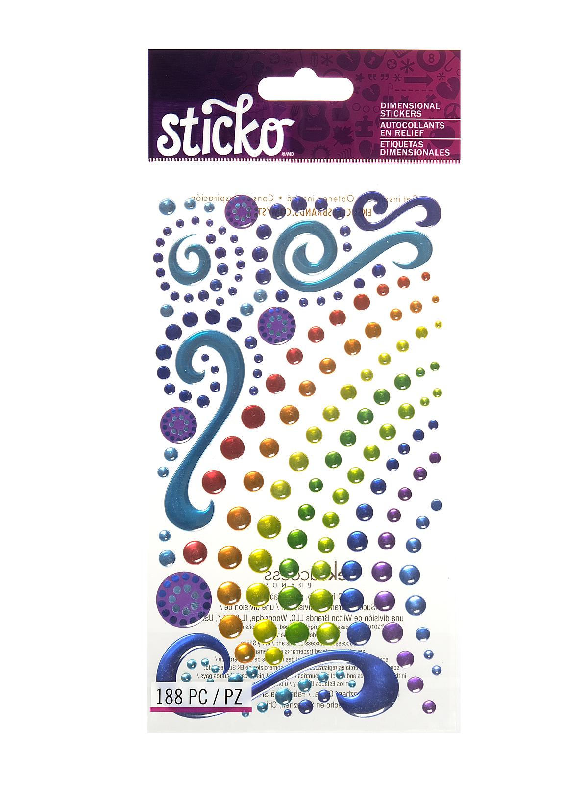 Classic Stickers rainbow dots 188 pieces