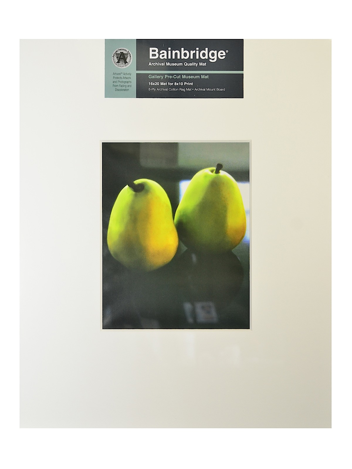 Archival Museum Quality Mat 16 in. x 20 in. centered for 8 in. x 10 in. white