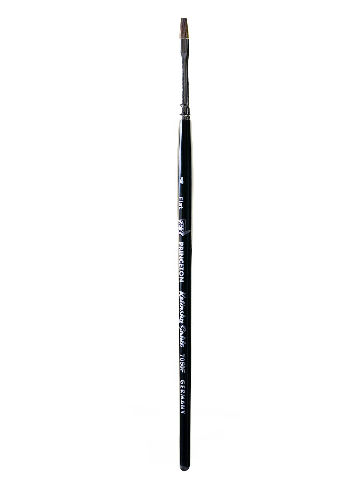Series 7050 Short Handled Siberia Brushes size 4 flat