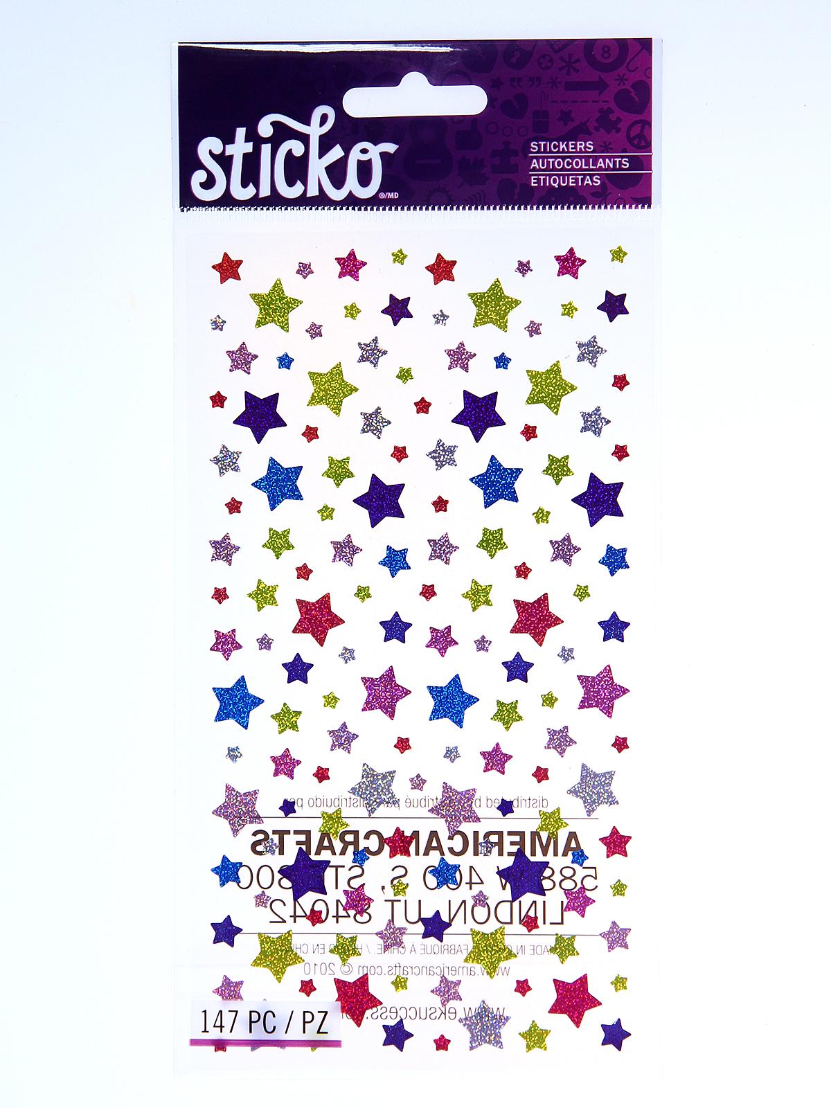 Classic Stickers Shimmery Stars 147 Pieces