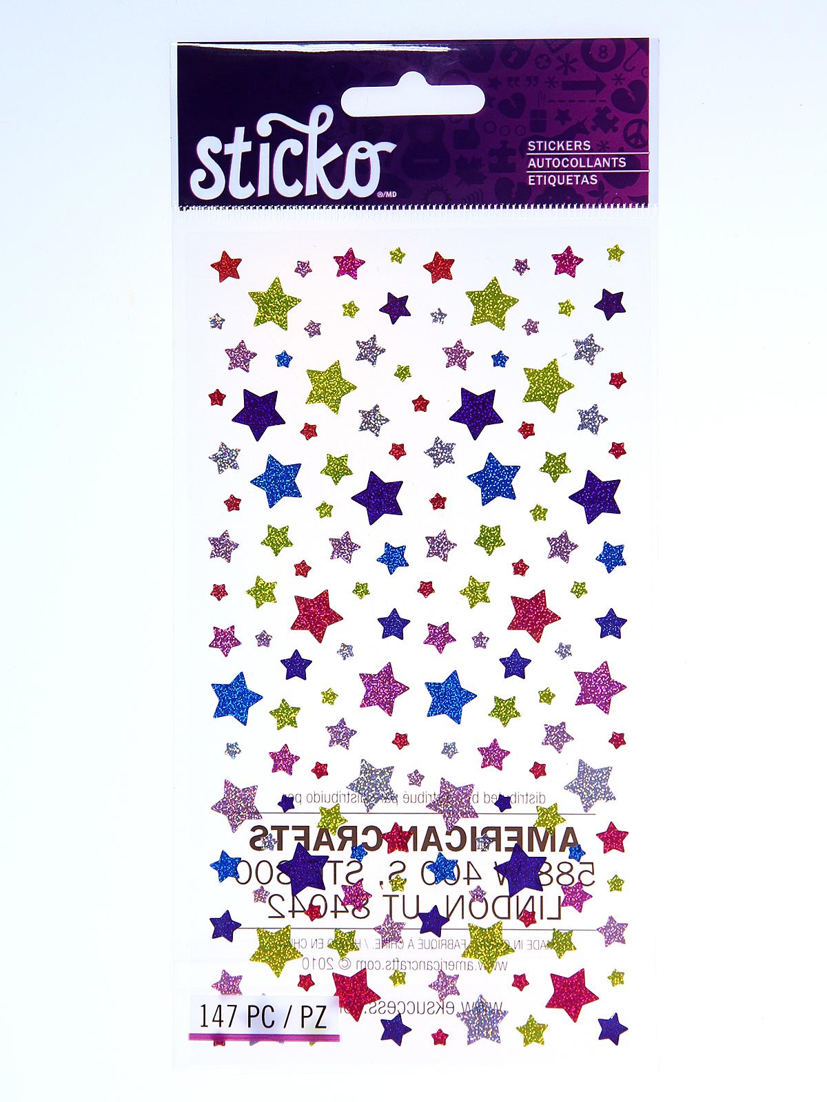 Classic Stickers shimmery stars 147 pieces