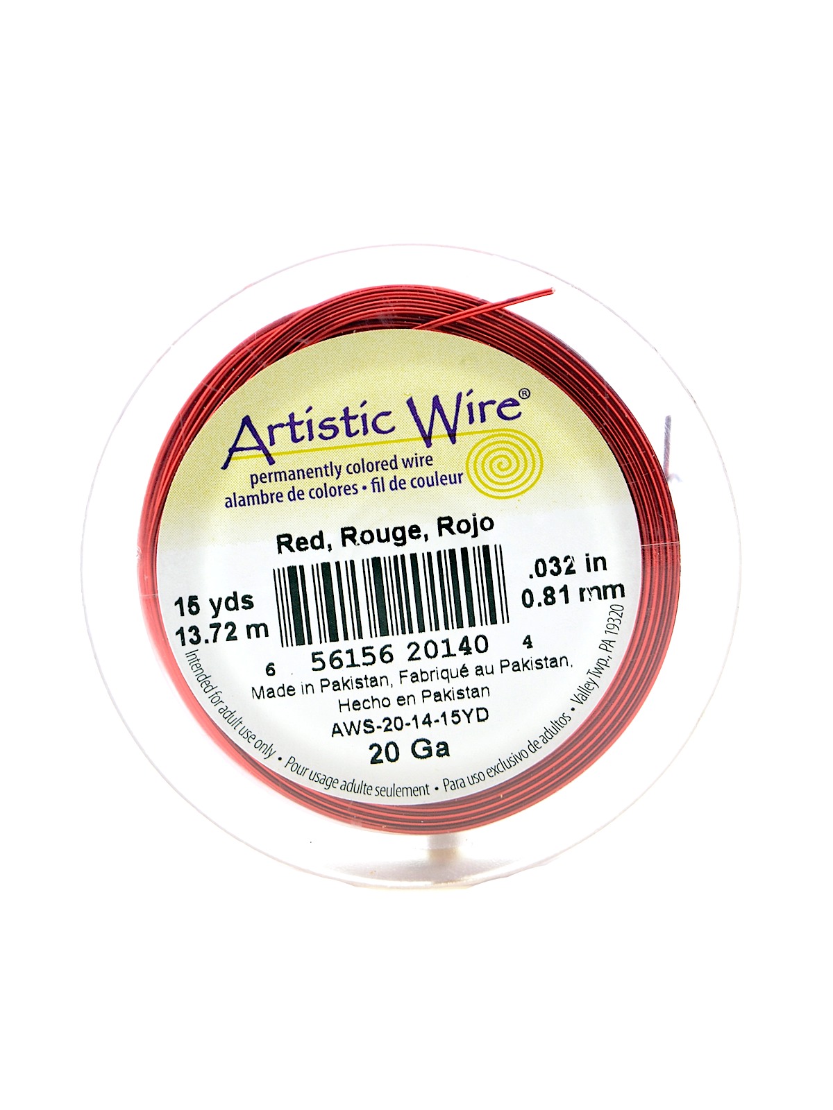 Spools 15 yd. red 20 gauge