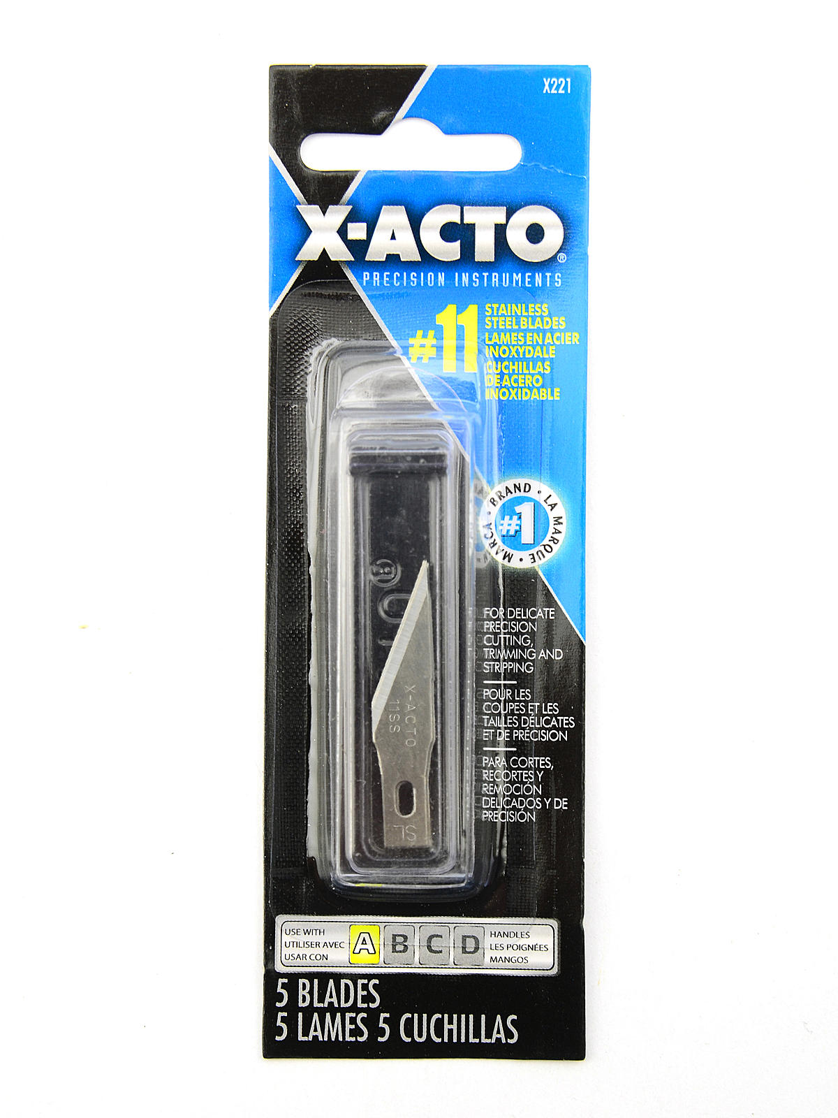 No. 11 Stainless Steel Classic Blades carded pack of 5