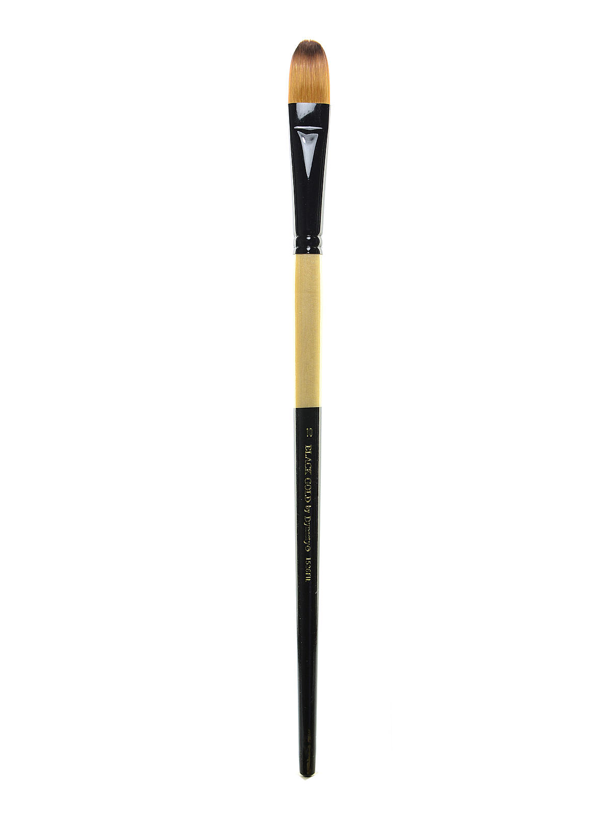 Black Gold Series Long Handled Synthetic Brushes 10 Filbert 1526fil