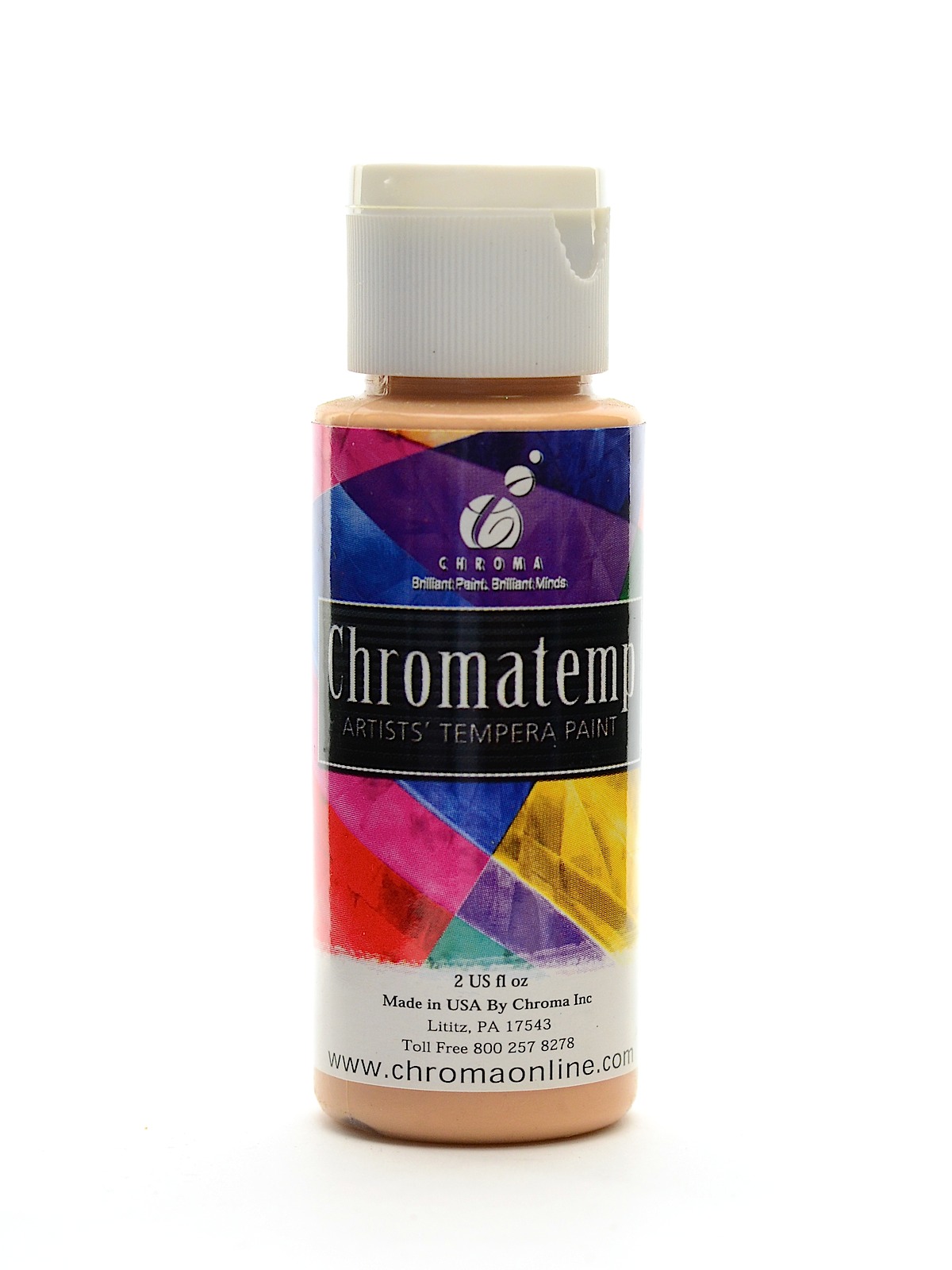 Chromatemp Artists' Tempera Paint Peach 2 Oz.