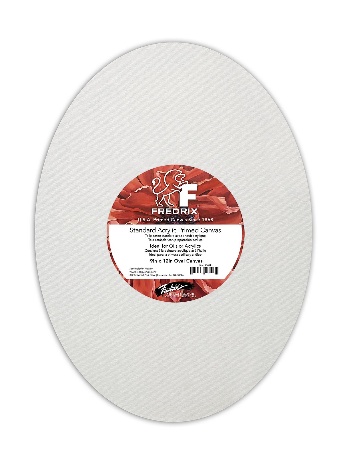 Oval Stretched Canvas 9 in. x 12 in. each