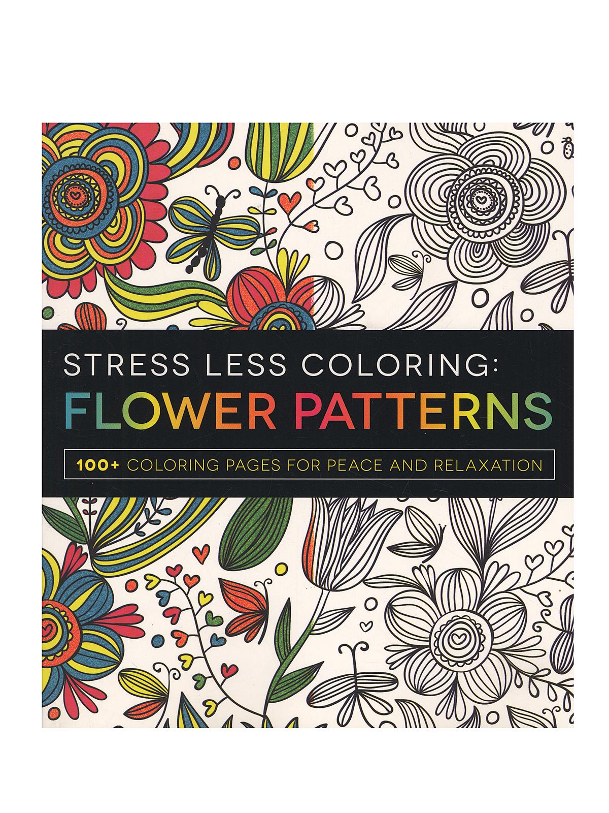 Stress Less Coloring Book Flower Patterns