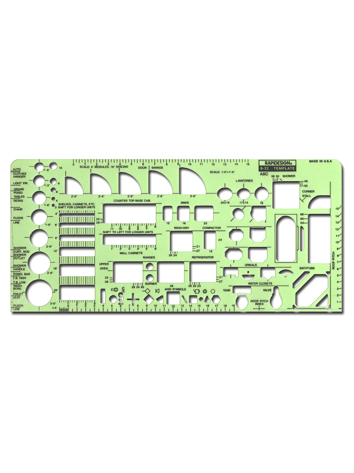 Architectural and Contractors Templates abc architectural 1 4 in. = 1 ft.