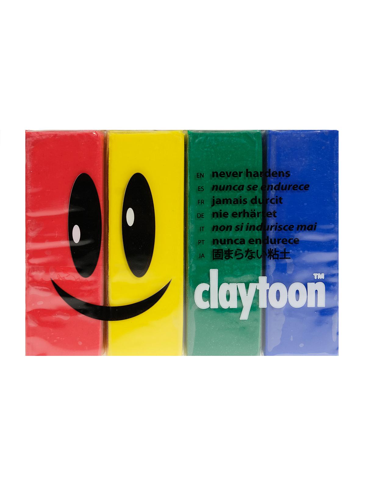 Plastalina Modeling Clay primary assortment 1 lb. set of 4 green, yellow, red, ultra blue
