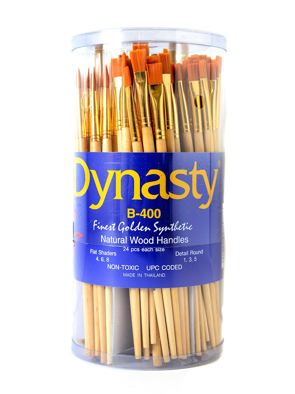B-400 Golden Synthetic Brushes in Canister canister of 144
