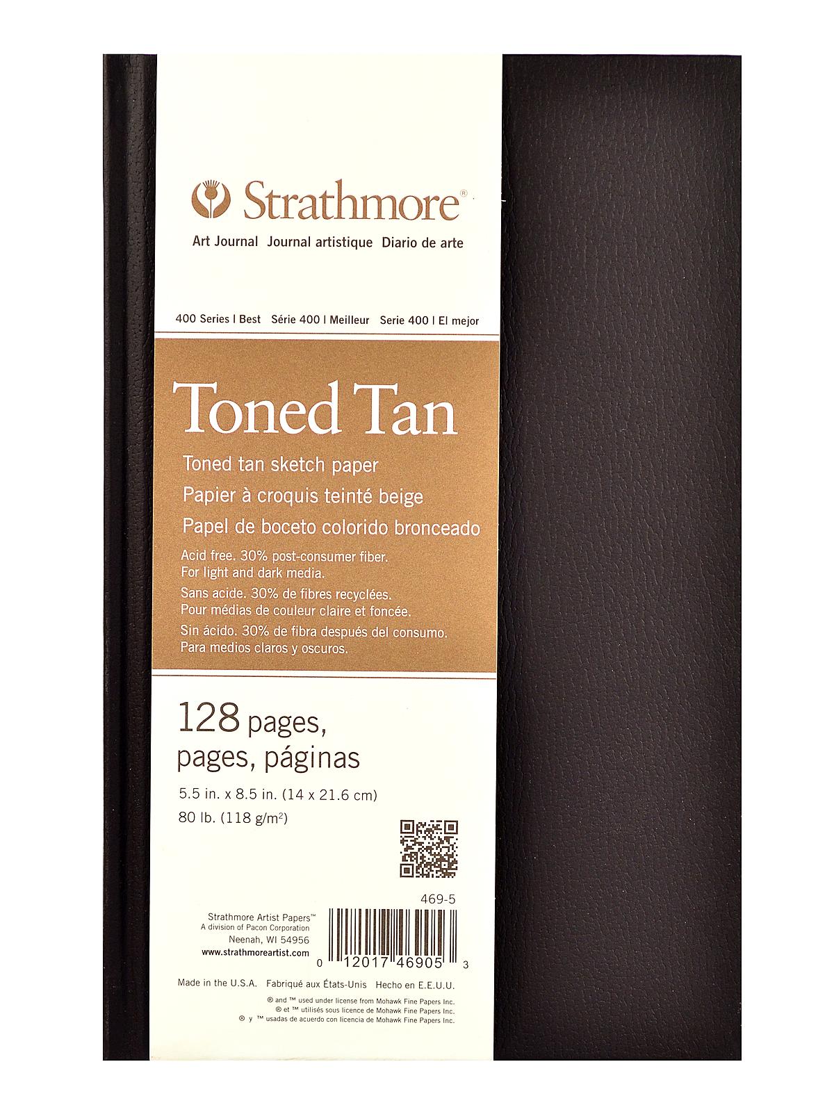 400 Series Toned Sketch Hardbound Pad tan 5.5 in. x 8.5 in. 64 pages