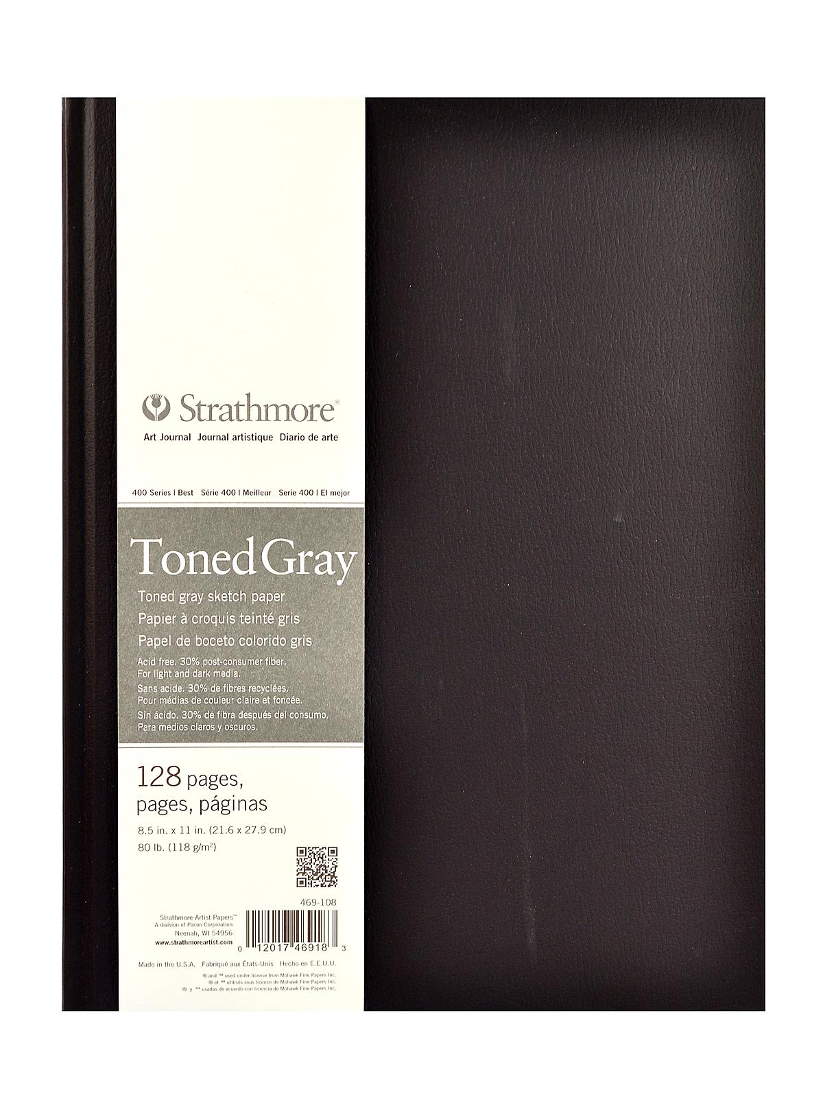 400 Series Toned Sketch Hardbound Pad gray 8.5 in. x 11 in. 64 pages