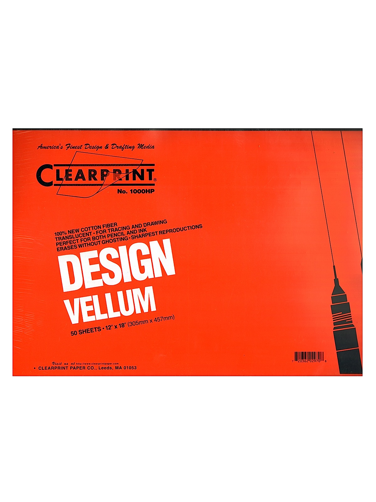 Design Vellum Pad No. 1000hp 12 In. X 18 In. Pad Of 50